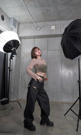 モデル：160cm（着用サイズ：FREE　着用カラー：PNK）