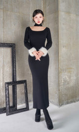 モデル：160cm（着用サイズ：FREE　着用カラー：BLK）