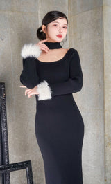 モデル：160cm（着用サイズ：FREE　着用カラー：BLK）