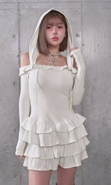 モデル：160cm（着用サイズ：FREE　着用カラー：WHT）