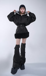 モデル：160cm（着用サイズ：S　着用カラー：BLK）