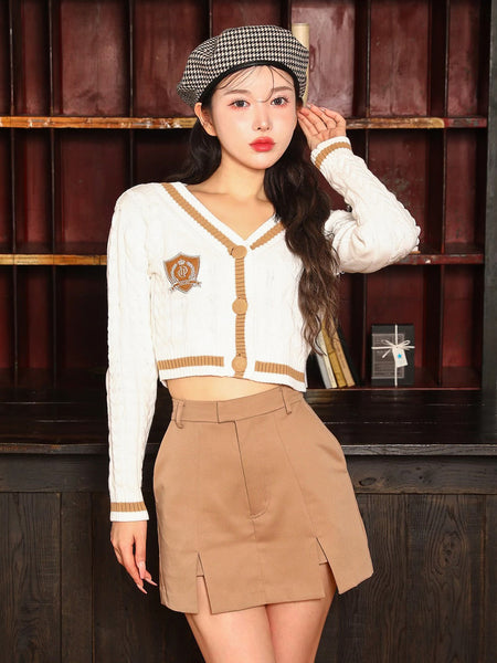 Emblem Short Cardigan