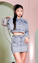 モデル：160cm（着用サイズ：FREE　着用カラー：I-BLU）
