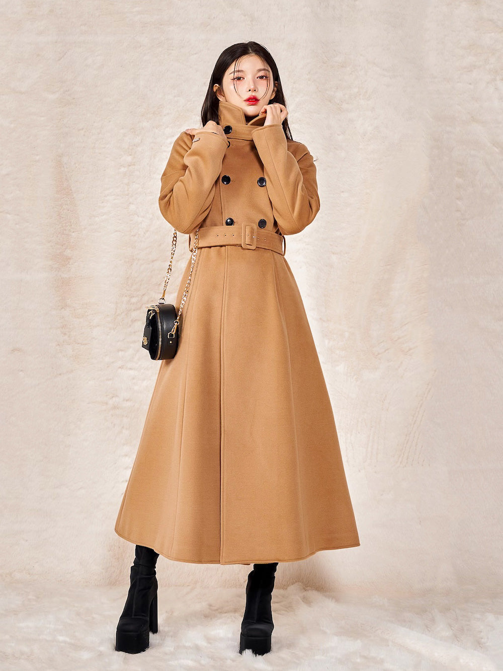 メルトンスタンドカラーロングコート – Darich (ダーリッチ)