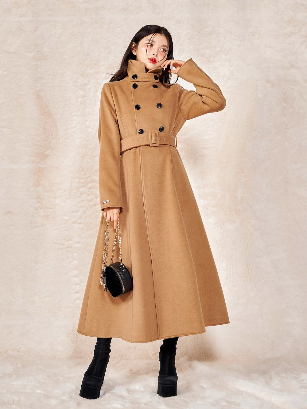 メルトンスタンドカラーロングコート – Darich (ダーリッチ)