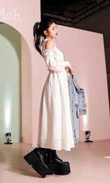 モデル：160cm（着用サイズ：FREE　着用カラー：WHT）