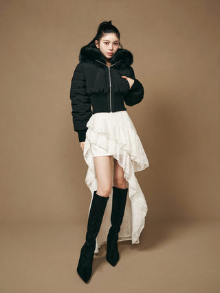 モデル：160cm（着用サイズ：FREE　着用カラー：BLK）