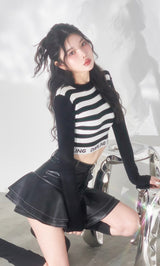 モデル：160cm（着用サイズ：FREE　着用カラー：BLK）