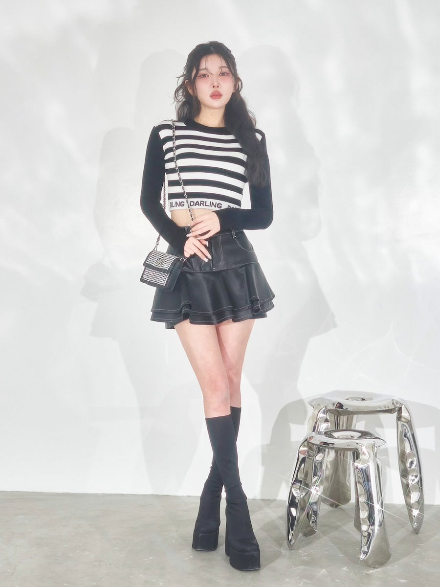 モデル：160cm（着用サイズ：S　着用カラー：BLK）