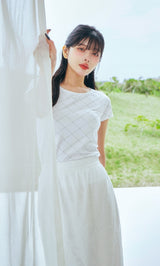 モデル：160cm（着用サイズ：FREE　着用カラー：WHT）