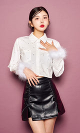 モデル：160cm（着用サイズ：FREE　着用カラー：WHT）