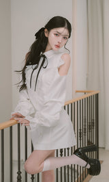 モデル：160cm（着用サイズ：FREE　着用カラー：WHT）