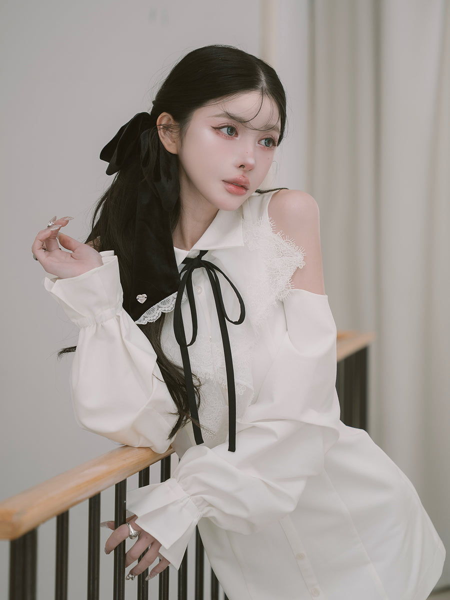 モデル：160cm（着用サイズ：FREE　着用カラー：WHT）