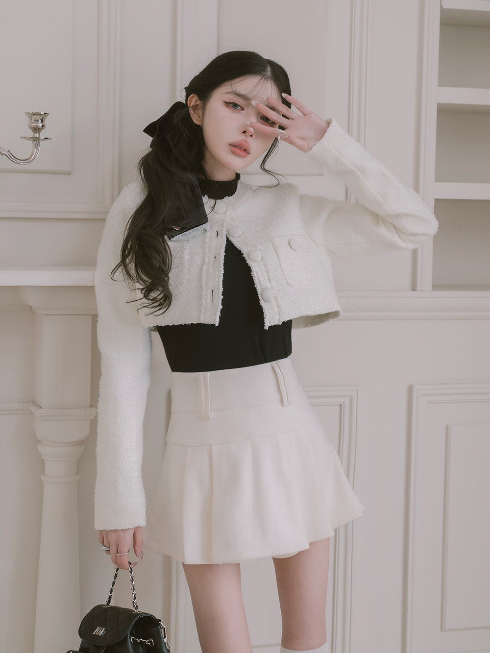 リュクスツイードショートジャケット - ivo