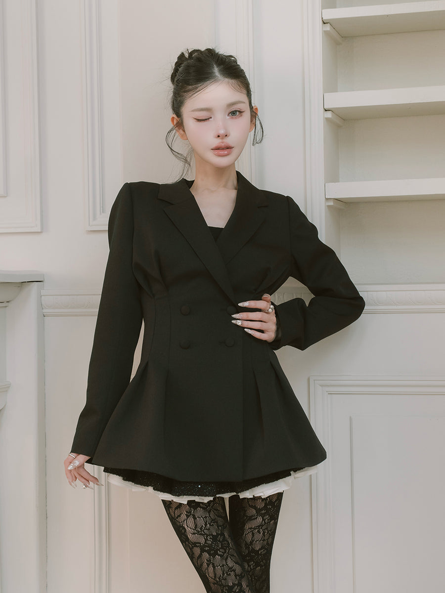 モデル：160cm（着用サイズ：FREE　着用カラー：BLK）