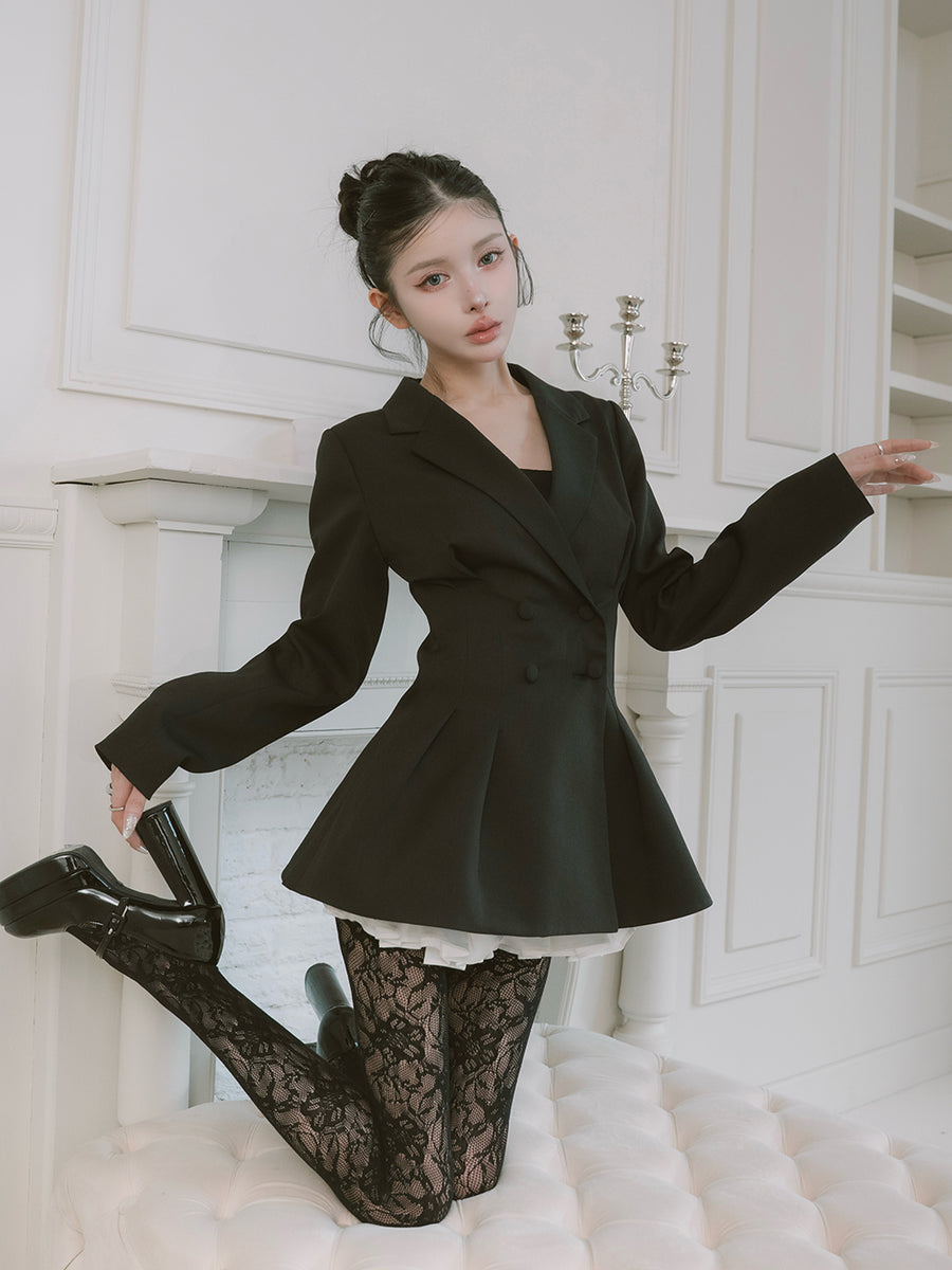 モデル：160cm（着用サイズ：FREE　着用カラー：BLK）