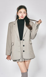モデル：160cm（着用サイズ：FREE　着用カラー：GRY）