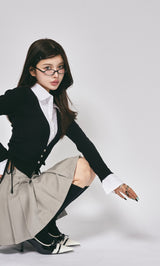 モデル：160cm（着用サイズ：FREE　着用カラー：BLK）