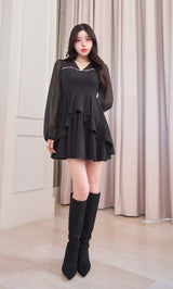 モデル：160cm（着用サイズ：FREE　着用カラー：BLK）