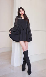 モデル：160cm（着用サイズ：FREE　着用カラー：BLK）