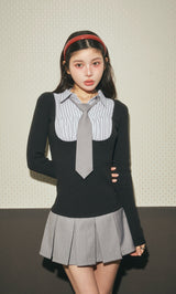 モデル：160cm（着用サイズ：FREE　着用カラー：BLK）