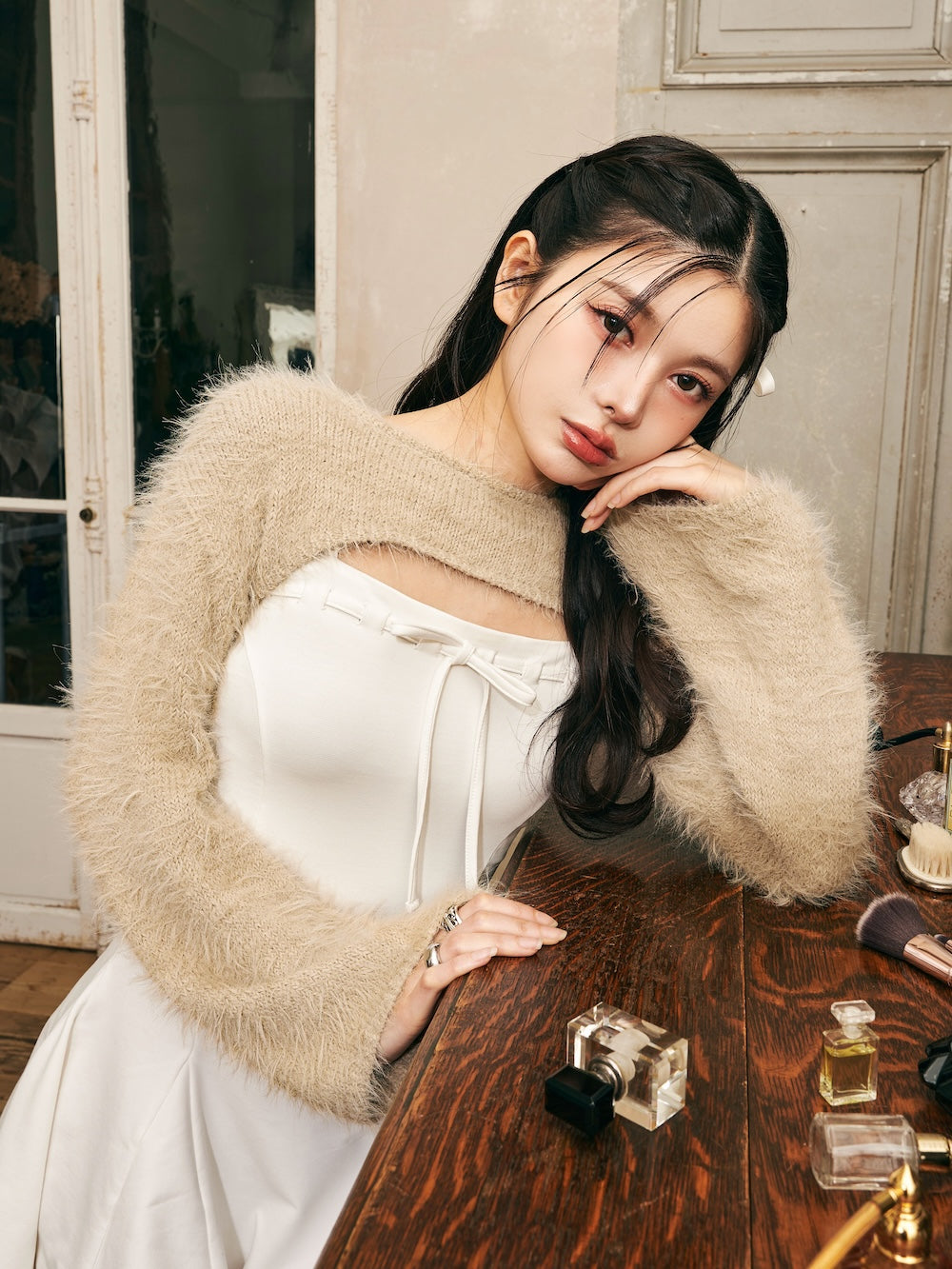 ステッチリボンカットフレアミニワンピース – Darich (ダーリッチ)