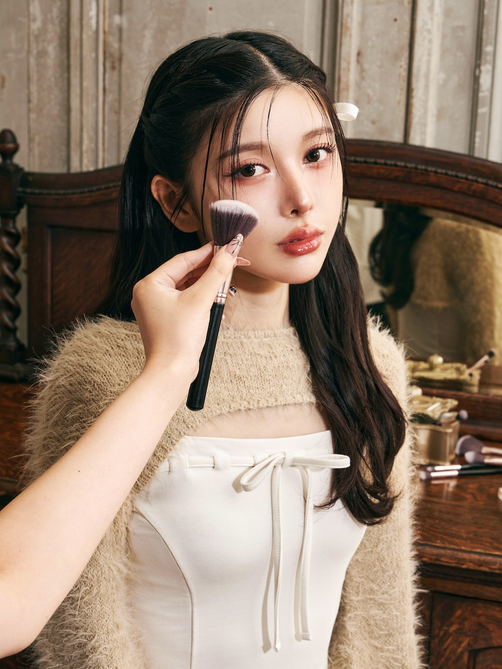 ステッチリボンカットフレアミニワンピース – Darich (ダーリッチ)