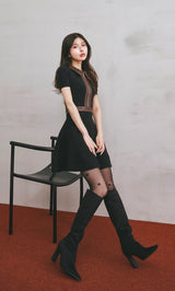 モデル：160cm（着用サイズ：FREE　着用カラー：BLK）