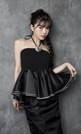モデル：160cm（着用サイズ：FREE　着用カラー：BLK）