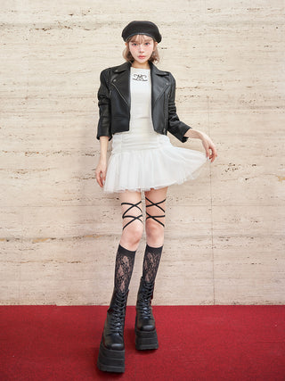 モデル：160cm（着用サイズ：FREE　着用カラー：WHT）
