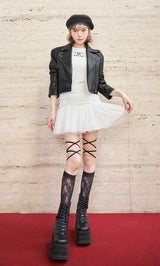 モデル：160cm（着用サイズ：FREE　着用カラー：BLK）