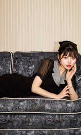 モデル：160cm（着用サイズ：FREE　着用カラー：BLK）