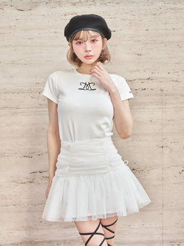 モデル：160cm（着用サイズ：FREE　着用カラー：WHT）
