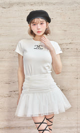 モデル：160cm（着用サイズ：S　着用カラー：WHT）