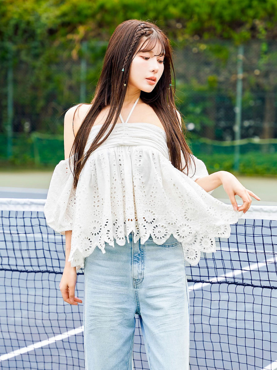 モデル：160cm（着用サイズ：FREE　着用カラー：WHT）