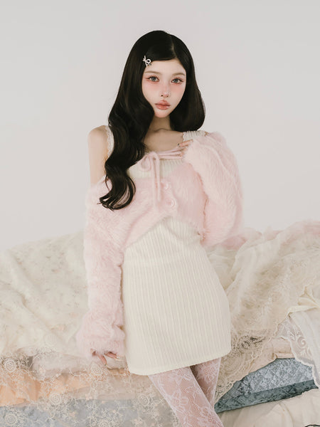 Cable Knit Top & Mini Dress Set