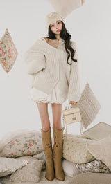 モデル：160cm（着用サイズ：FREE　着用カラー：IVO）