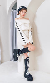 モデル：160cm（着用サイズ：FREE　着用カラー：WHT）