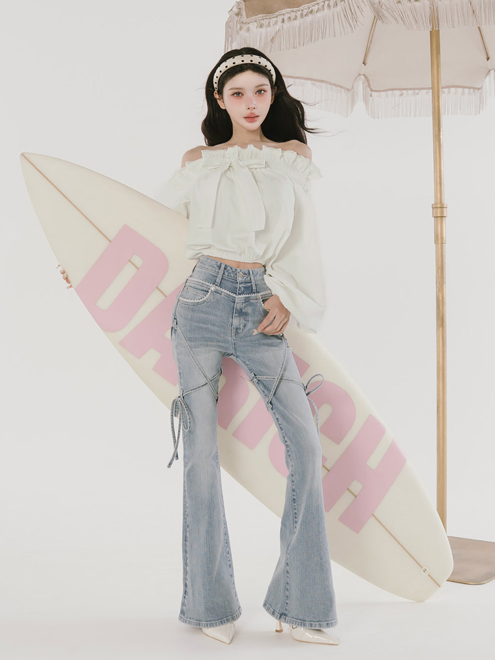 モデル：160cm（着用サイズ：XS　着用カラー：I-BLU）