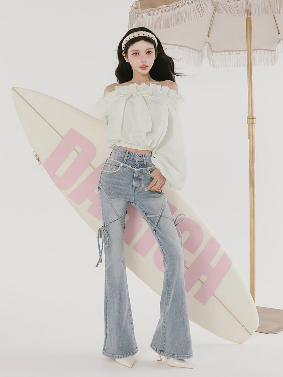 モデル：160cm（着用サイズ：XS　着用カラー：I-BLU）