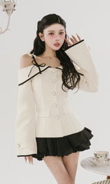 モデル：160cm（着用サイズ：S　着用カラー：IVO）