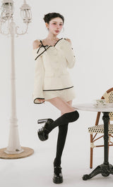 モデル：160cm（着用サイズ：S　着用カラー：IVO）