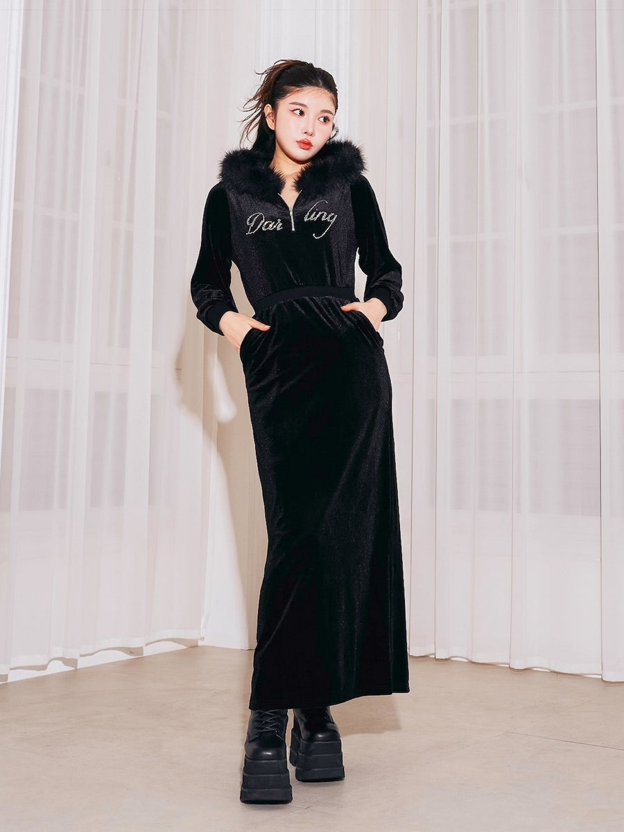 モデル：160cm（着用サイズ：FREE　着用カラー：BLK）