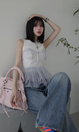モデル：160cm（着用サイズ：FREE　着用カラー：WHT）