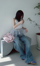 モデル：160cm（着用サイズ：FREE　着用カラー：WHT）