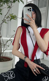モデル：160cm（着用サイズ：FREE　着用カラー：RED）