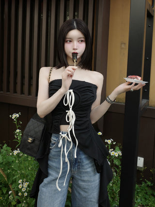 モデル：160cm（着用サイズ：FREE　着用カラー：BLK）