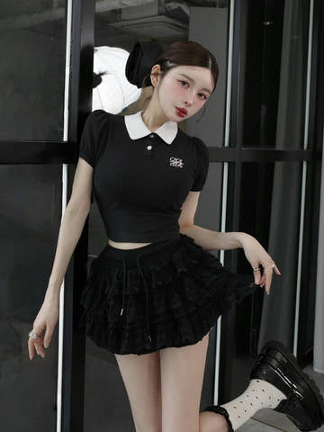 モデル：160cm（着用サイズ：FREE　着用カラー：BLK）