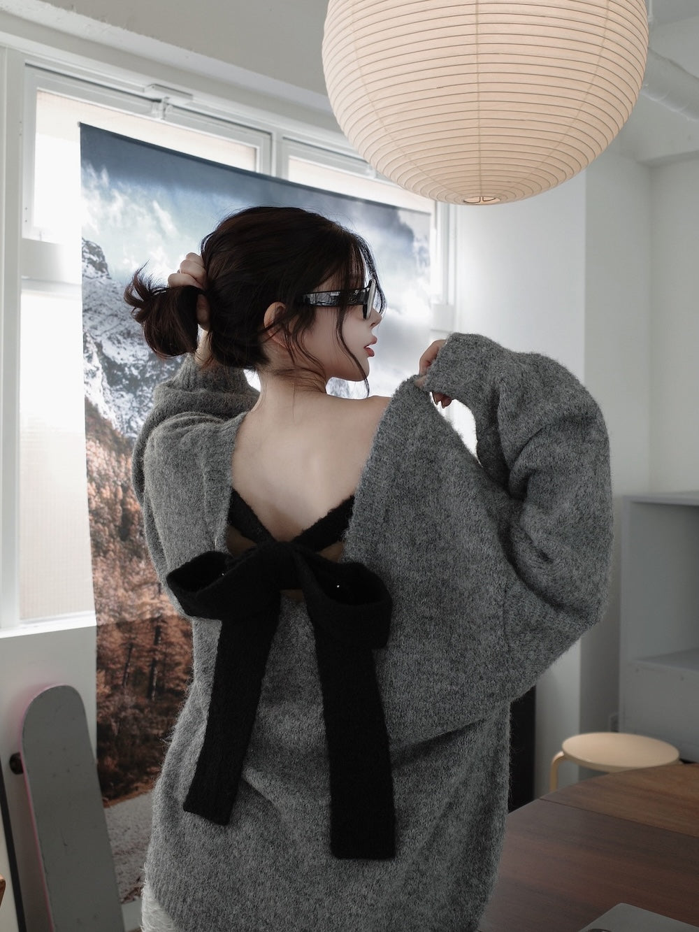 モデル：160cm（着用サイズ：FREE　着用カラー：GRY）