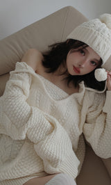 モデル：160cm（着用サイズ：FREE　着用カラー：IVO）